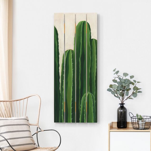 Tableaux en bois avec fleurs Plantes préférées - Cactus