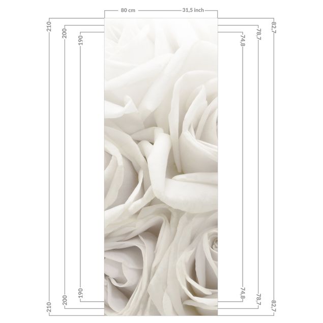Revêtement mural de douche - White Roses