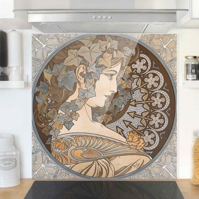 Déco murale cuisine Alfons Mucha - Synthia