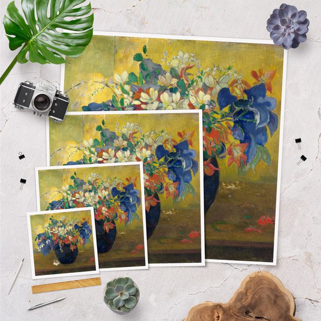 Tableau multicolor Paul Gauguin - Fleurs dans un vase