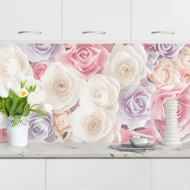 Décorations cuisine Pastel Paper Art Roses