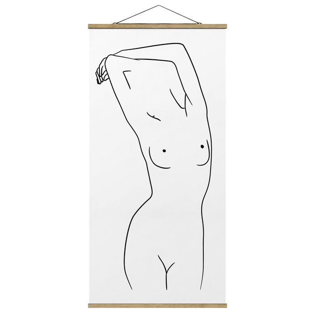 Tableaux abstraits Line Art Nude Noir Et Blanc