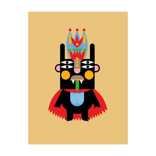 tapis coloré Collage monstre ethnique - Roi