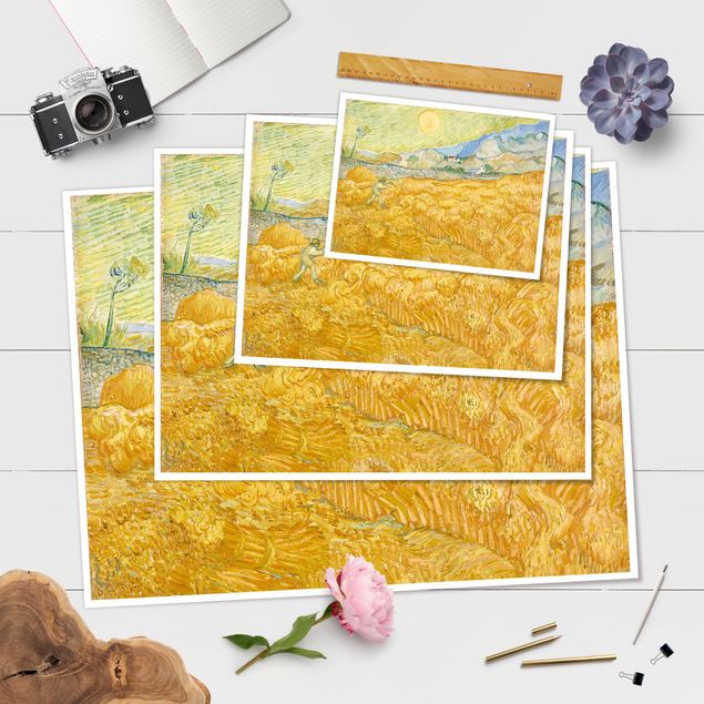 Tableau deco nature Vincent Van Gogh - La moisson, le champ de blé