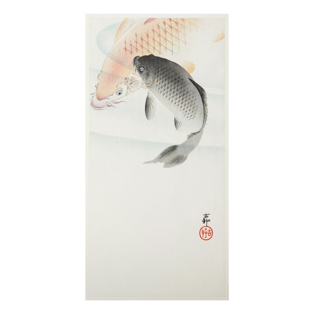 Tableau poisson Illustration vintage Poisson Asiatique I