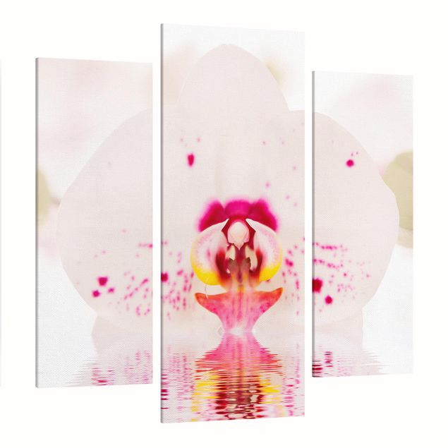 Tableaux moderne Orchidée en pointillés sur l'eau