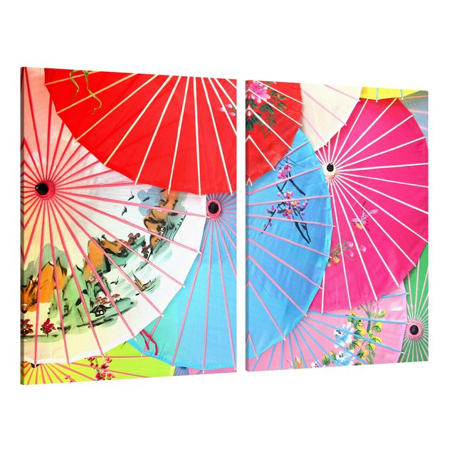 Tableaux dessins Les ombrelles chinoises