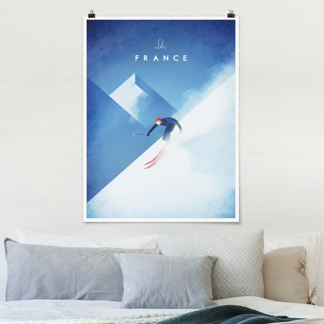 Déco murale cuisine Poster de voyage - Ski en France
