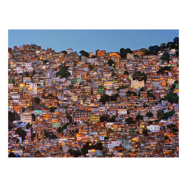 Tableaux modernes Coucher de soleil dans une favela de Rio de Janeiro