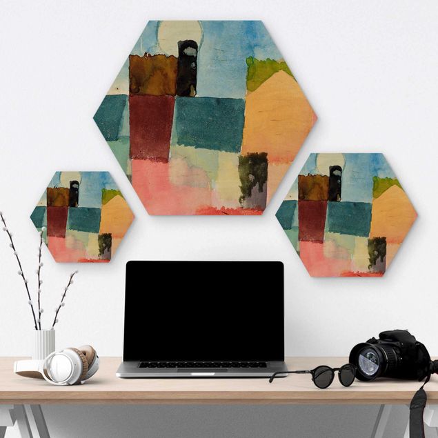 Hexagone en bois - Paul Klee - Moonrise (St. Germain)
