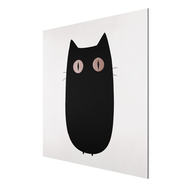 Tableau moderne Illustration d'un chat noir