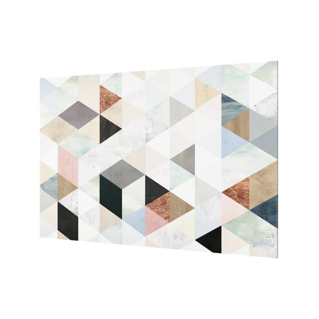 Fond de hotte - Watercolor Mosaic With Triangles I
