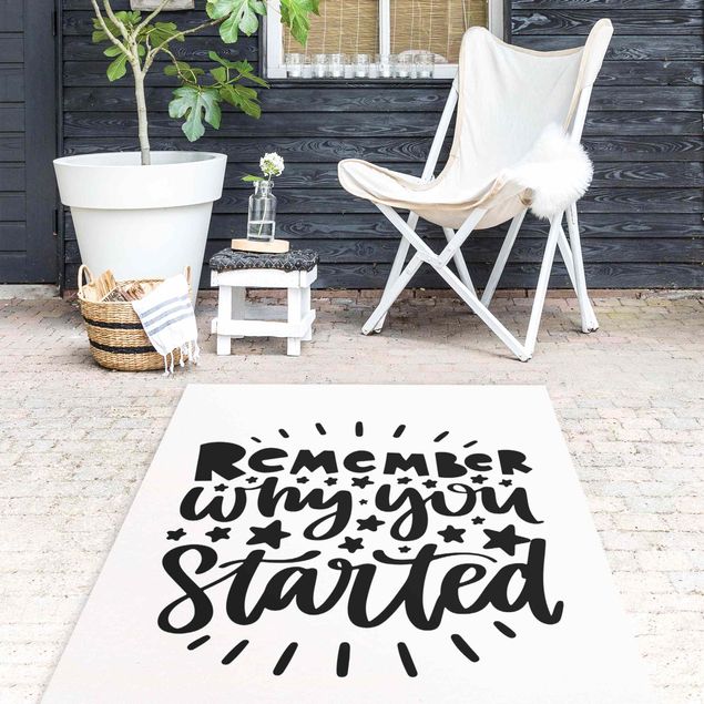 tapis terrasse Remember Why You Started