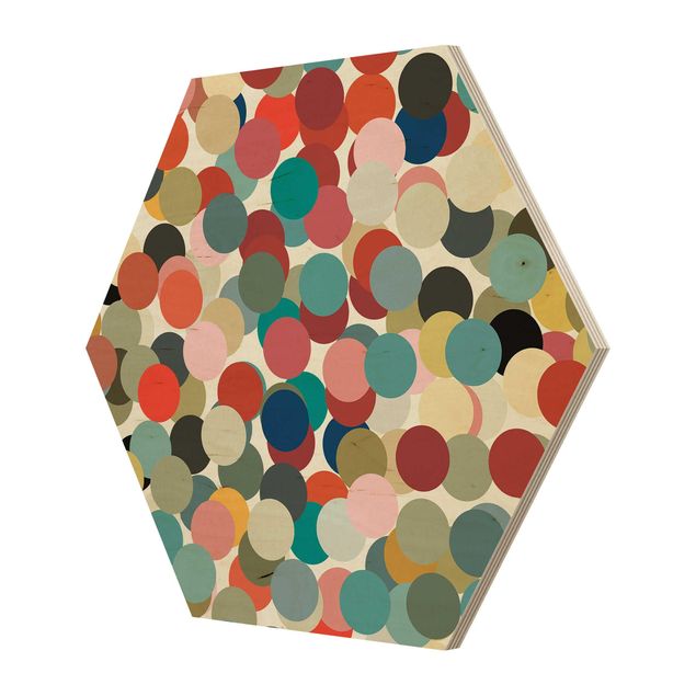 Hexagone en bois - Confetti
