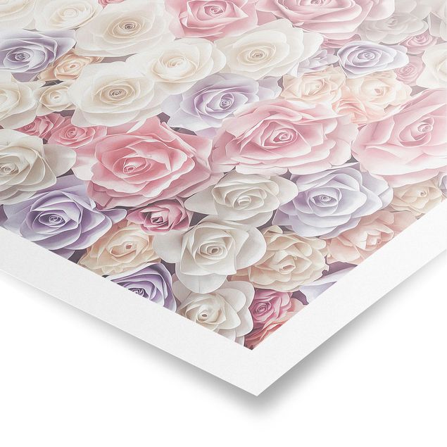 Tableaux muraux Pastel Paper Art Roses