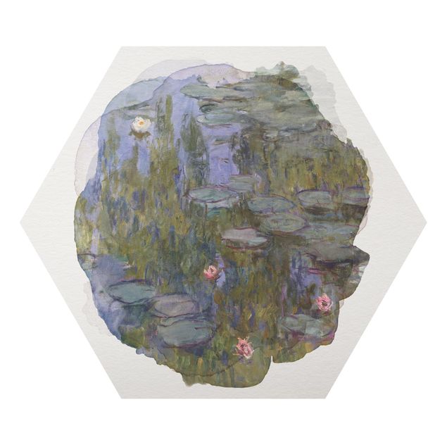 Tableaux moderne Aquarelles - Claude Monet - Nénuphars (Nympheas)