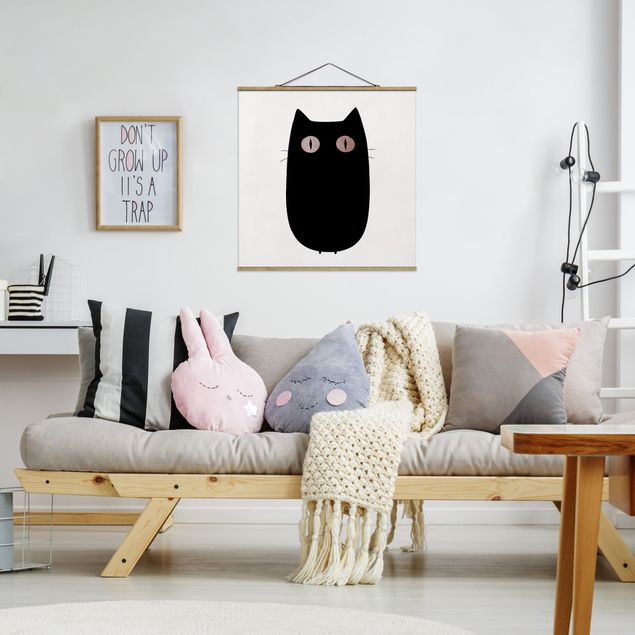 Tableaux modernes Illustration d'un chat noir
