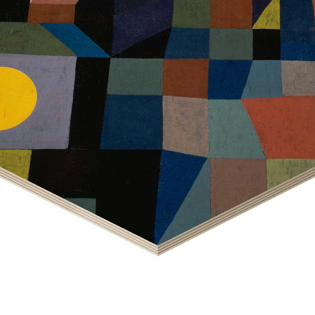 Hexagone en bois - Paul Klee - Fire At Full Moon