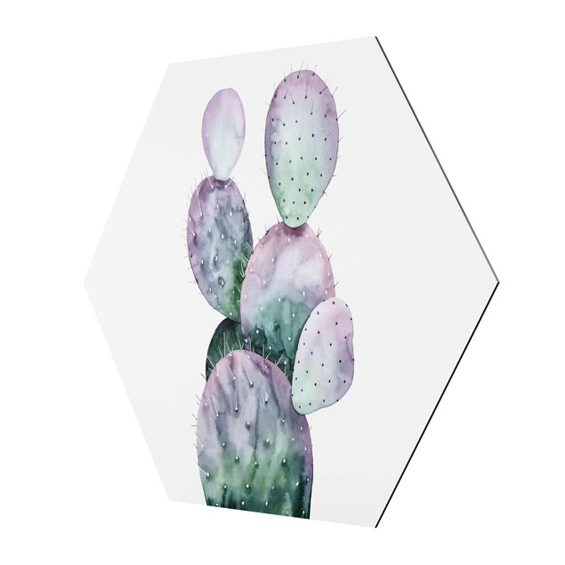 Tableau décoration Cactus en violet II