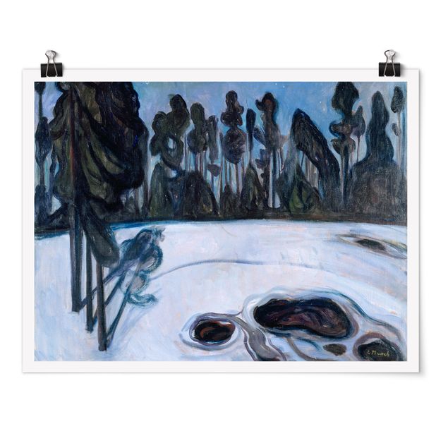 Tableau paysage Edvard Munch - Nuit étoilée