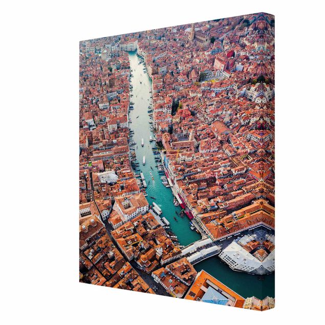 Tableau rouge Canal Grande à Venise