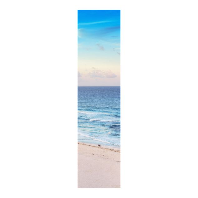 Panneau japonais paysage Coucher de soleil sur l'océan à Cancun