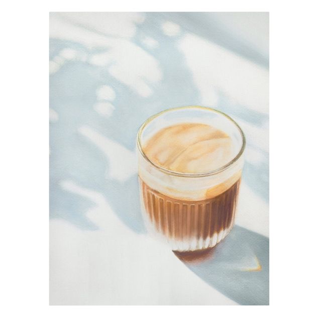 Tableaux sur toile avec café Cappuccino pour le petit-déjeuner