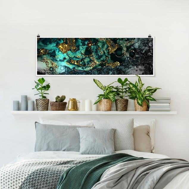 Tableau paysages Iles de la Mer Dorée Abstraites