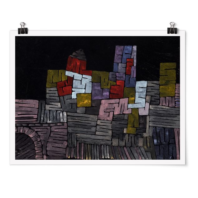 Tableau art abstrait Paul Klee - Ancienne maçonnerie Sicile