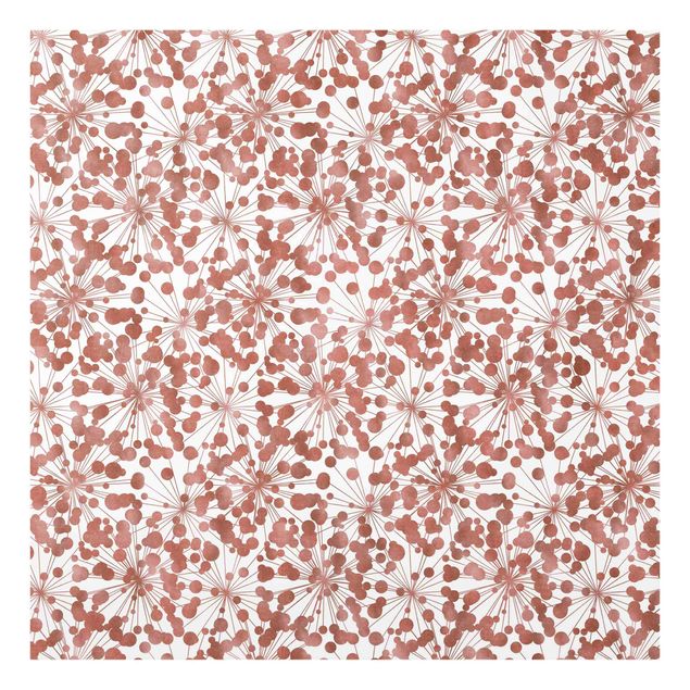 Fonds de hotte - Natural Pattern Dandelion With Dots Copper - Carré 1:1