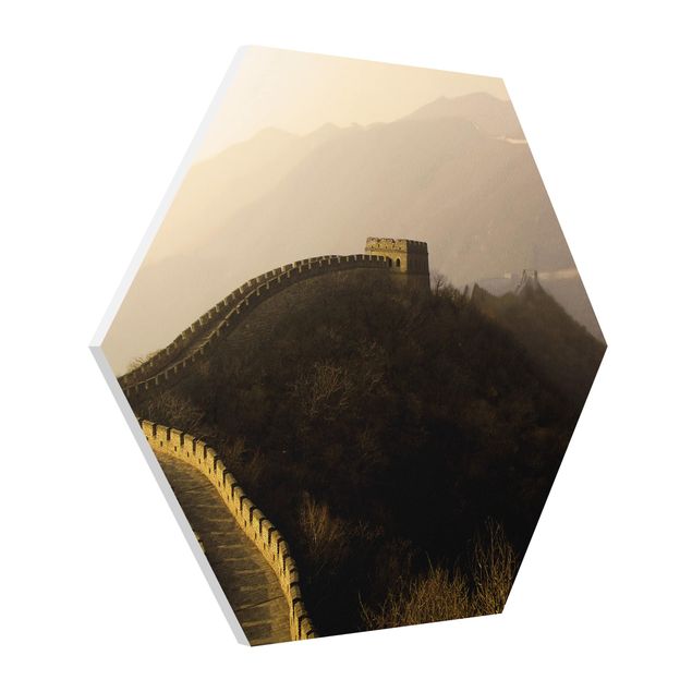 Tableaux Asie Lever de soleil sur la muraille de Chine