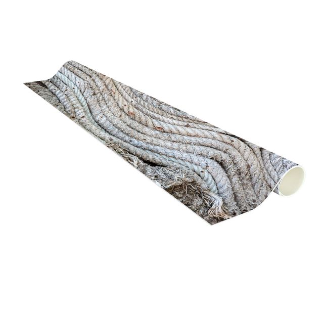 tapis contemporain Corde à Pêche Shabby avec Planches En Bois