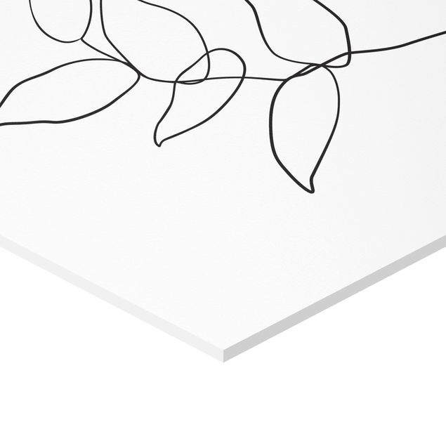 Tableaux muraux Line Art Branche noir et blanc