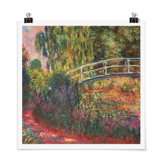 Toile impressionniste Claude Monet - Pont japonais dans le jardin de Giverny