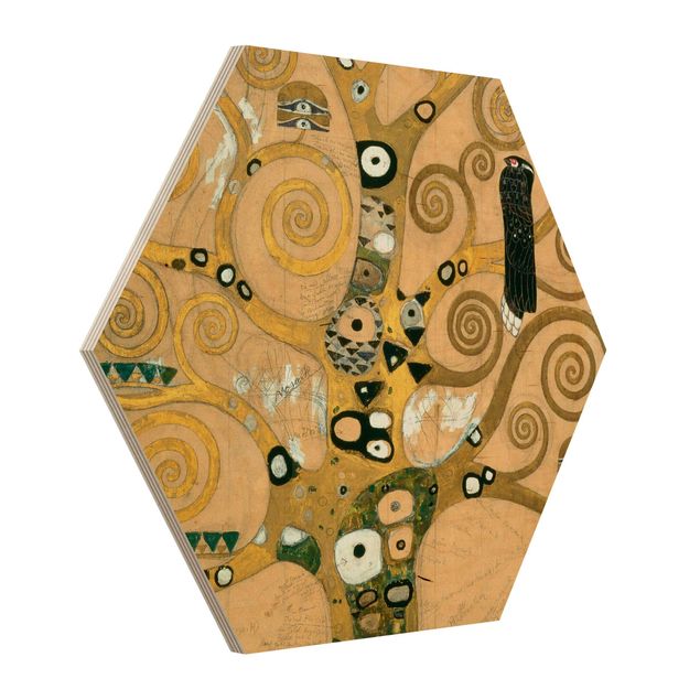 Tableaux en bois avec paysage Gustav Klimt - L'arbre de vie