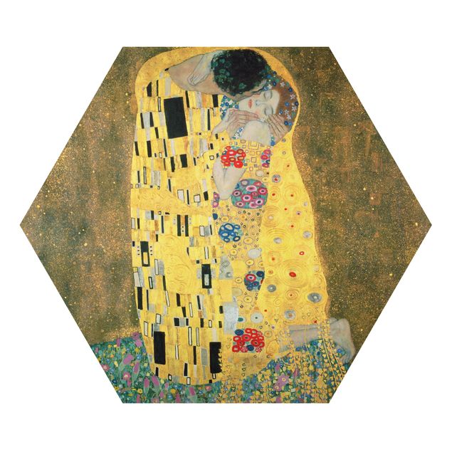 Tableau portrait Gustav Klimt - Le baiser