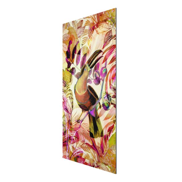 tableaux floraux Collage coloré - Toucan