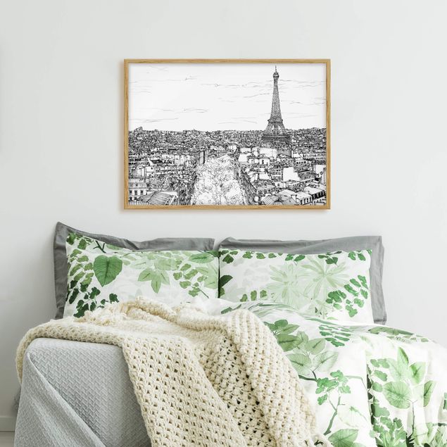 Affiches encadrées noir et blanc Étude de la ville - Paris