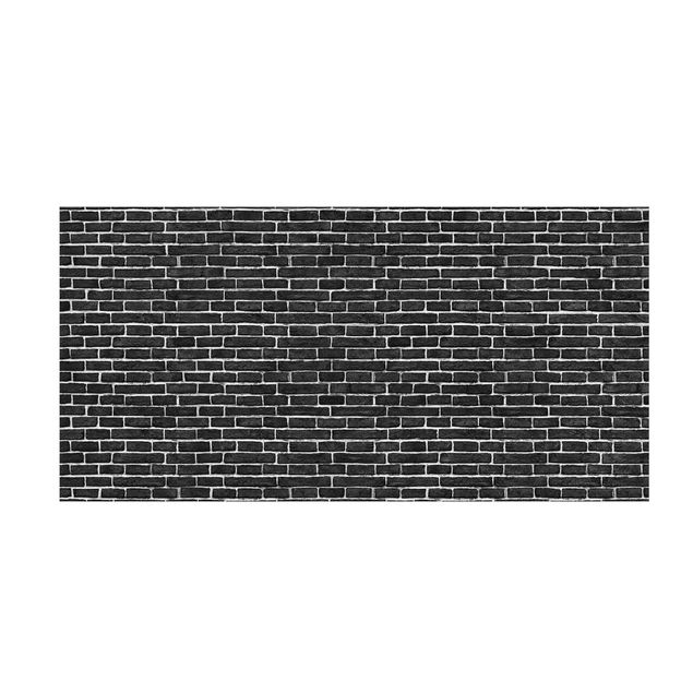 tapis 3d Mur de briques noir