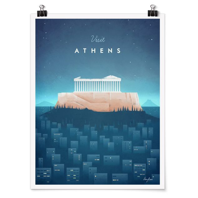 Poster villes Poster de voyage - Athènes