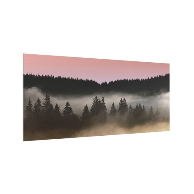 Fonds de hotte - Dreamy Foggy Forest - Format paysage 2:1