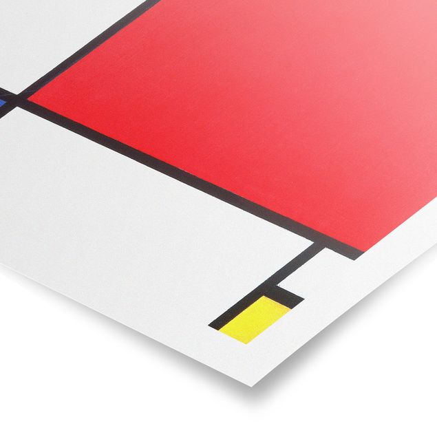 Tableau moderne Piet Mondrian - Composition avec rouge, bleu et jaune