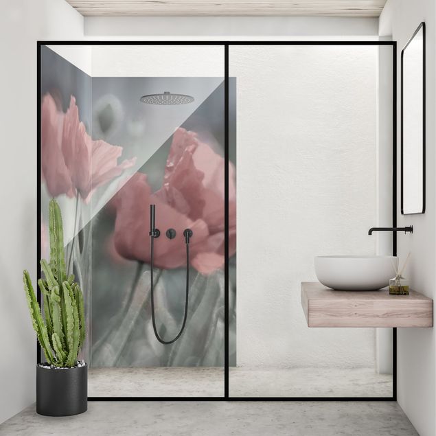 Revêtement mural de douche - Picturesque Poppy