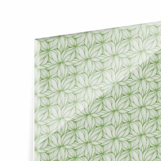 Fonds de hotte - Leaf Pattern In Green - Format paysage 3:2