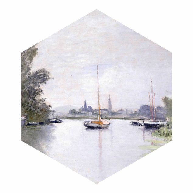 Papier peint ville Claude Monet - Argenteuil vue du petit bras de la Seine