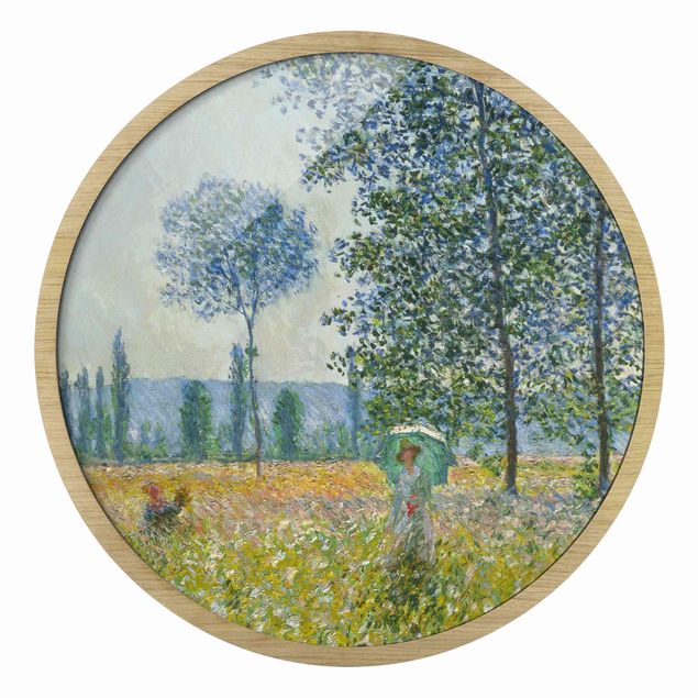 Tableau abstrait Claude Monet - Champs au printemps