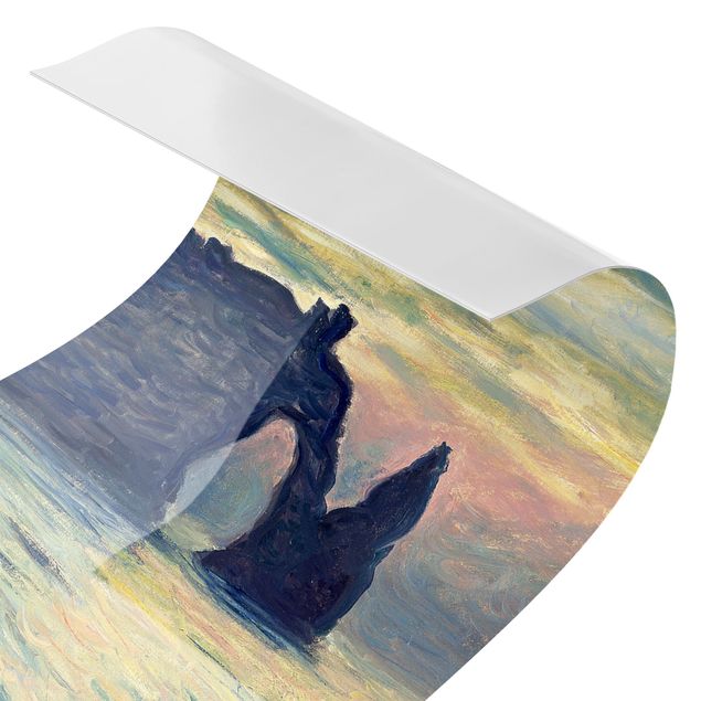Reproductions tableaux Claude Monet - La falaise, Étretat, coucher de soleil