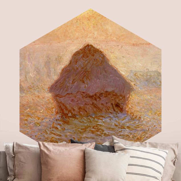 Tableau impressionniste Claude Monet - La meule de foin dans la brume