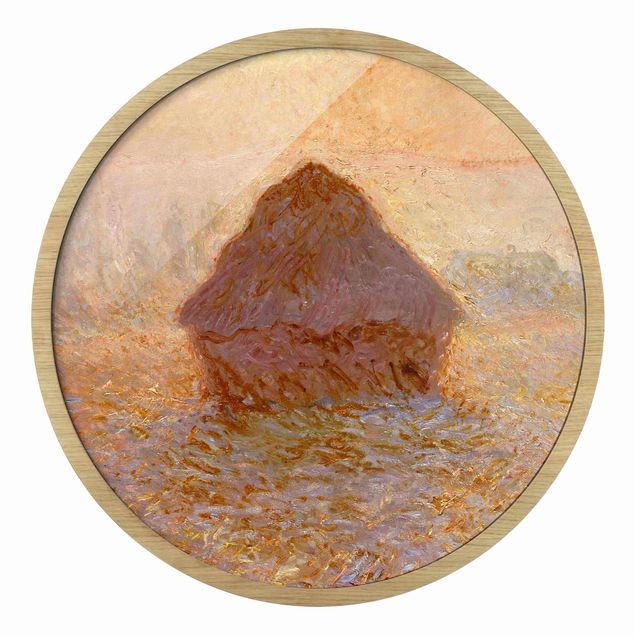 Affiches encadrées paysage Claude Monet - La meule de foin dans la brume