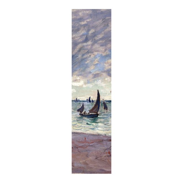 Tableaux Impressionnisme Claude Monet - Bateaux de pêche devant la plage et les falaises de Pourville